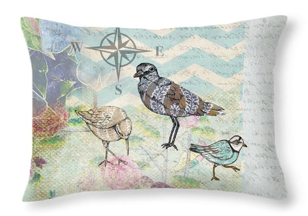 Sanctuary 3 Birds - Throw Pillow