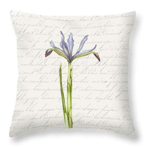Summer Blooms - Blue Iris - Throw Pillow
