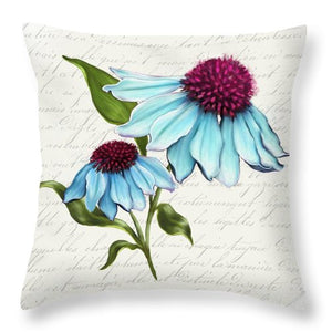 Summer Blooms - Coneflower - Throw Pillow