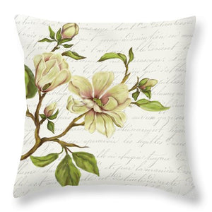 Summer Blooms - Magnolia - Throw Pillow